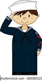 Cute Cartoon Navy Sailor