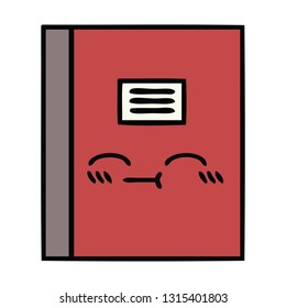 cute cartoon of a notebook