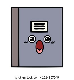 cute cartoon of a notebook
