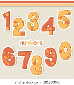 cute cartoon numbers