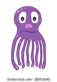 cute cartoon Octopus Vector Illustration 