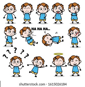 Cute Cartoon Office Guy - Set of Concepts Vector illustrations