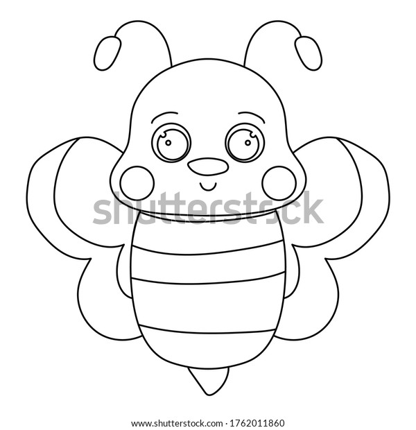 Cute Cartoon Outline Hand Drawn Smiling Stock Vector (Royalty Free ...