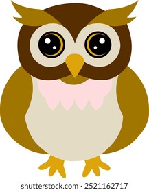 Cute cartoon owl for design your artwork.