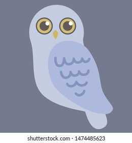 Cute cartoon owl vector illustration.
