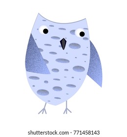 Cute cartoon owl. Vector illustration.
