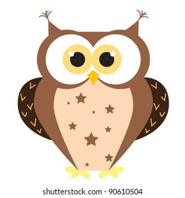 cute cartoon owl. vector illustration