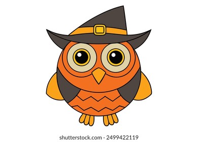 Cute Cartoon Owl Wearing Glasses Vector Illustration - Printable Graphics Design File