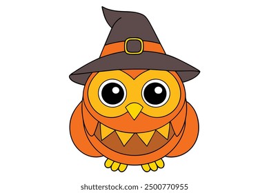 Cute Cartoon Owl Wearing Glasses Vector Illustration - Printable Graphics Design File