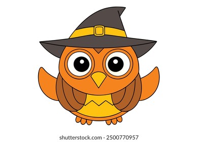 Cute Cartoon Owl Wearing Glasses Vector Illustration - Printable Graphics Design File