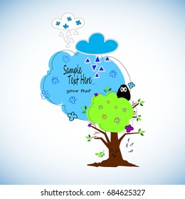 Cute cartoon owls vector set for baby showers, birthdays and invitation designs