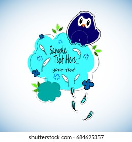 Cute cartoon owls vector set for baby showers, birthdays and invitation designs