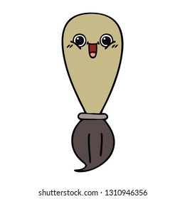 cute cartoon of a paint brush