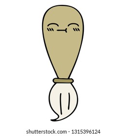 cute cartoon of a paint brush