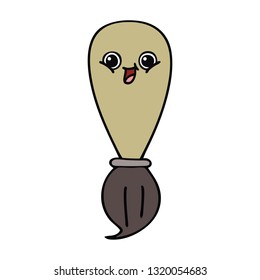 cute cartoon of a paint brush