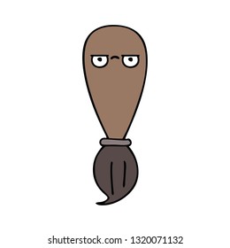 cute cartoon of a paint brush