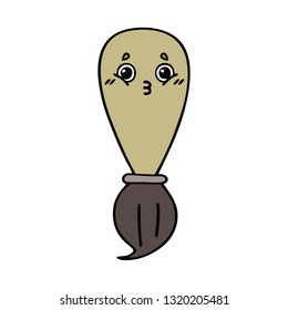 cute cartoon of a paint brush