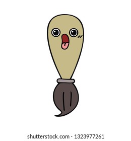 cute cartoon of a paint brush