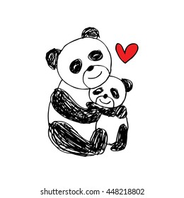 Cute cartoon panda. 