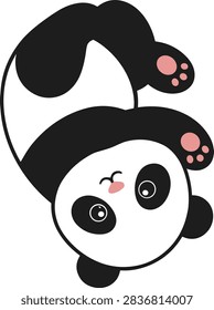 Cute cartoon panda bear