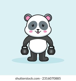 un lindo oso de dibujos animados con gentilitas de gotas, Ilustración de actividades de fitness.
