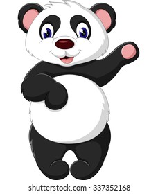 cute Cartoon panda of illustration
