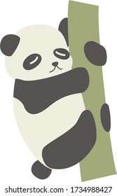 Cute Cartoon Panda, Vector Illustration Panda auf einem weißen Hintergrund. Zeichnen für Kinder