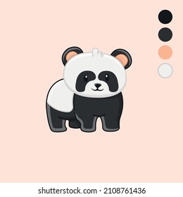 Ilustración vectorial del panel de dibujos animados. Vector aislado de animales. Estilo de caricatura plano
