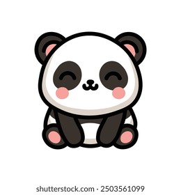 Cute Cartoon Panda Vector Illustration for Children