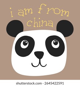 Ilustração Vetorial de Panda de Desenho Animado Bonito