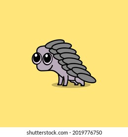 cute cartoon pangolin animal vector illustration for children's book or mascot logo