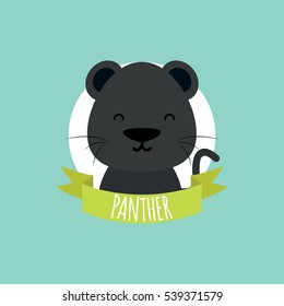Cute Cartoon Panther