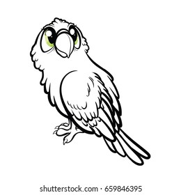 Cute cartoon parrot