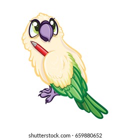 Cute cartoon parrot