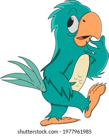 cute cartoon parrot mascot perfect for design project