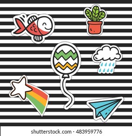 Cute cartoon patch collection