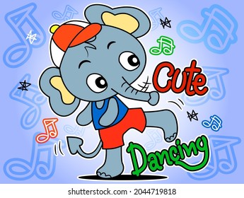 Cute Cartoon Muster Hintergrundbild Vektorgrafik Design T-Shirt eps10
