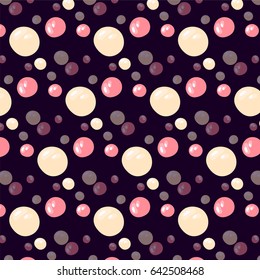 Cute  cartoon pattern with sea bubbles