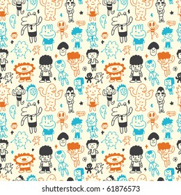 cute cartoon pattern seamless