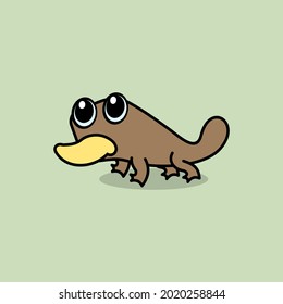 cute cartoon peacock platypus .vector illustration for children's book or mascot logo