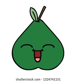cute cartoon of a pear