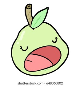 linda pera de dibujos animados