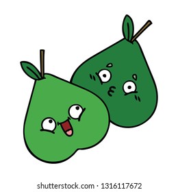 cute cartoon of a pears