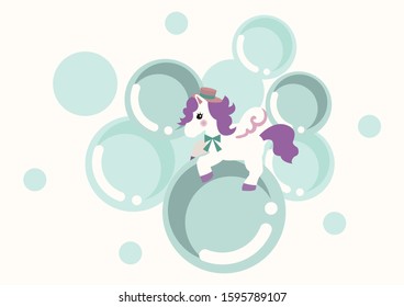 cute cartoon pegasus. Vector illustration isolated.
Mythical creature character.
