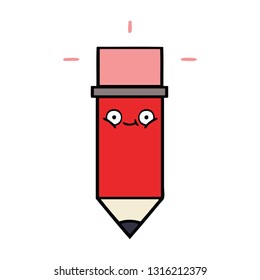 cute cartoon of a pencil