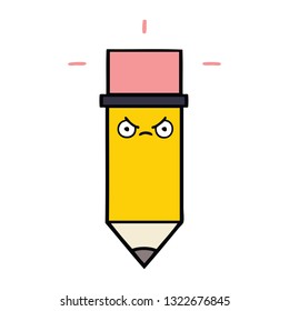 cute cartoon of a pencil