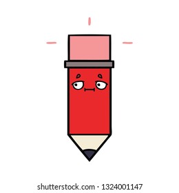 cute cartoon of a pencil