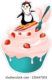 Cute cartoon penguin