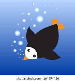 Cute cartoon penguin
