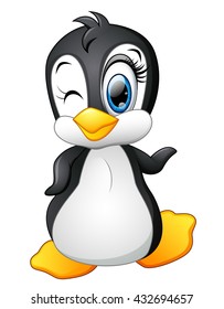 Cute cartoon penguin